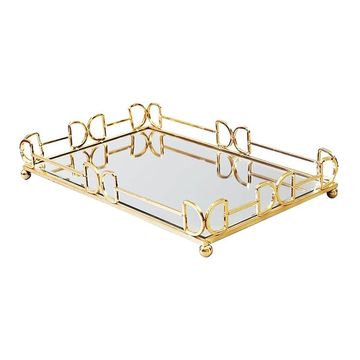 Rectangle Mirrored Vanity Tray Large Size