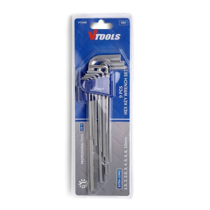 Vtools 9PC Hex Key Set Long
