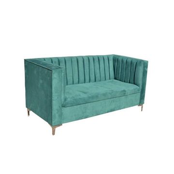 Modern Green Velvet Couch / sofa – 2.5 division – pleated couch