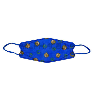 DISPOSABLE FACE MASK KIDS - KF94 - Bear+Baseball DARK BLUE