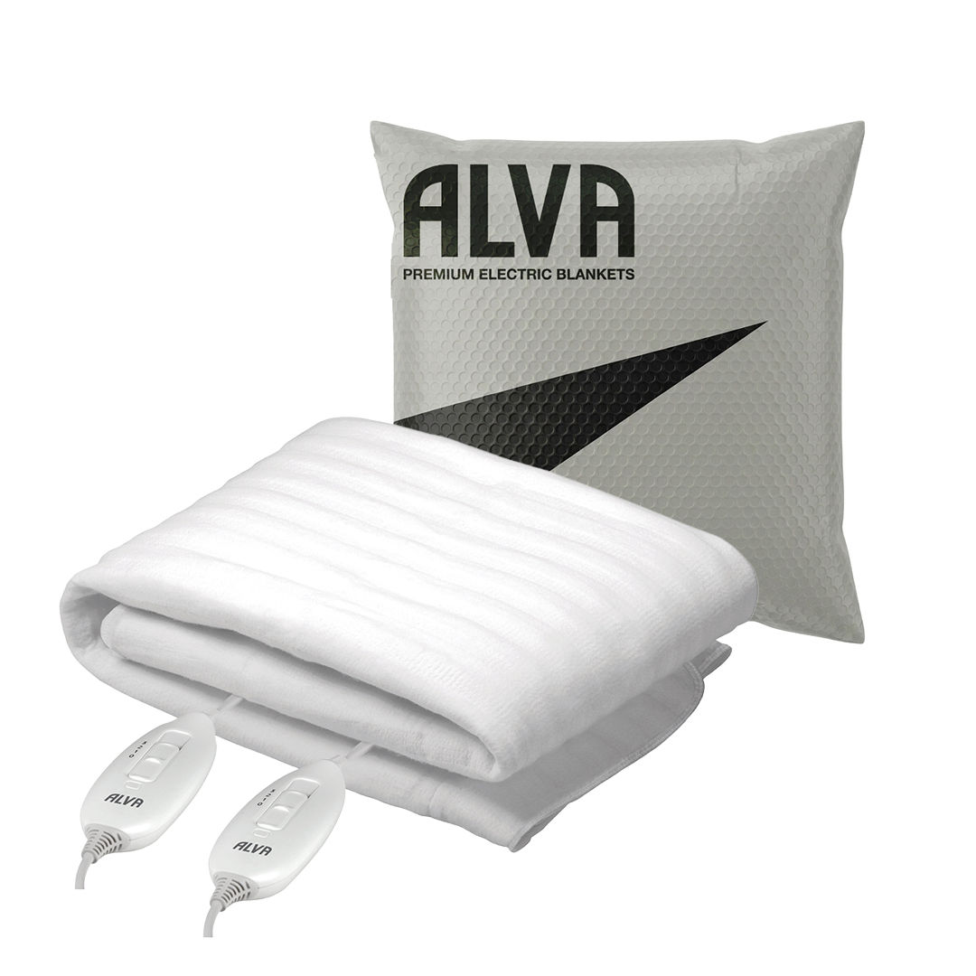 ALVA Queen Tie-Down Electric Blanket 152x150 Dual Controller 12 Month Warranty