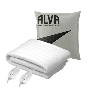 ALVA Queen Tie-Down Electric Blanket 152x150 Dual Controller 12 Month Warranty