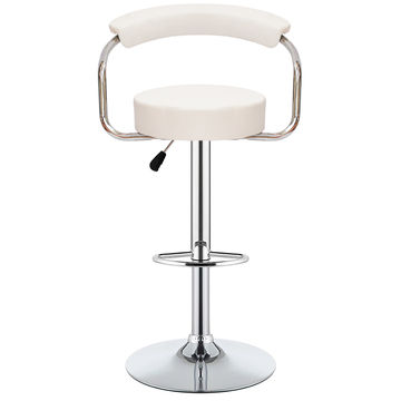 GOF Furniture - Succulent Bar Stool PU Leather, White