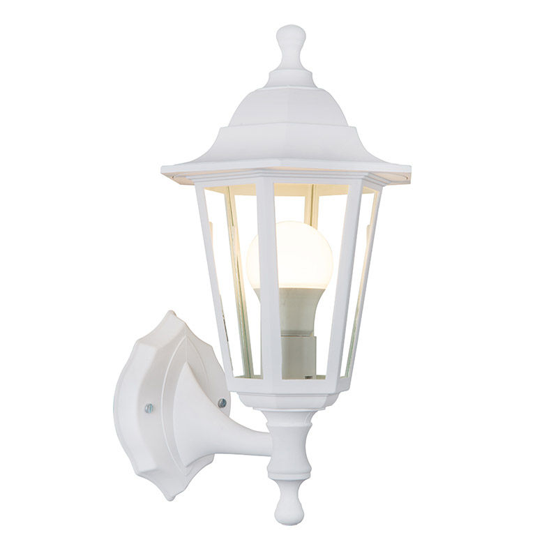 Plastic Lantern 6 Panel Up & Down Facing White - 4 Pack