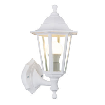 Plastic Lantern 6 Panel Up & Down Facing White - 4 Pack