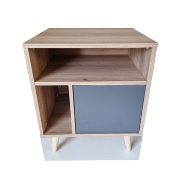 Napoli Bedside Table - Sahara & Storm Grey