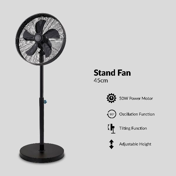 Boden Stark 45cm Stand Fan - Black