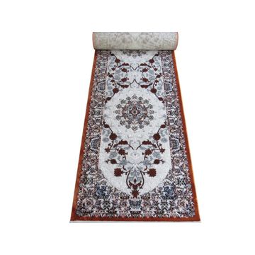BK Carpets & Rugs &ndash; Persian Inspired Passage Runner &ndash; Orange , White & Red - 80cm x 4m