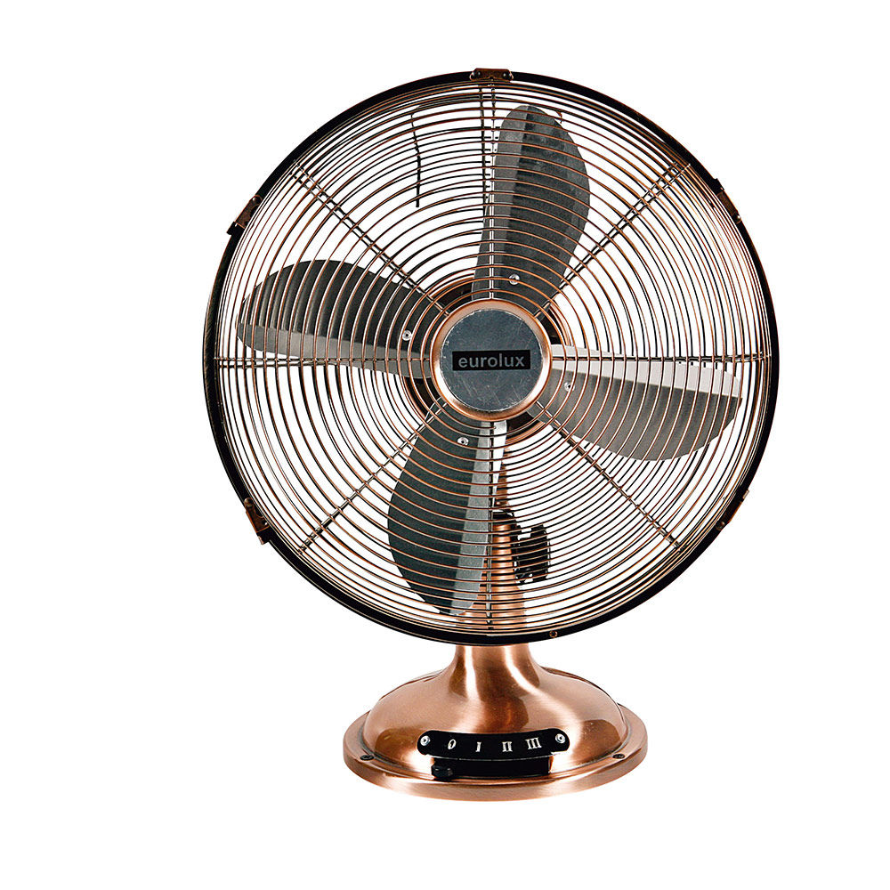 Eurolux Desk Fan 4 Blades Antique Copper