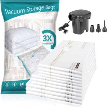 10 PACK Vacuum Storage Bags and ELECYTIC  Pump Travel