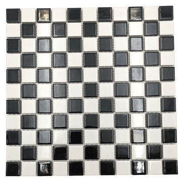 Earthstone Black/White - Gloss - 25mm - 300x300mm (per sheet)