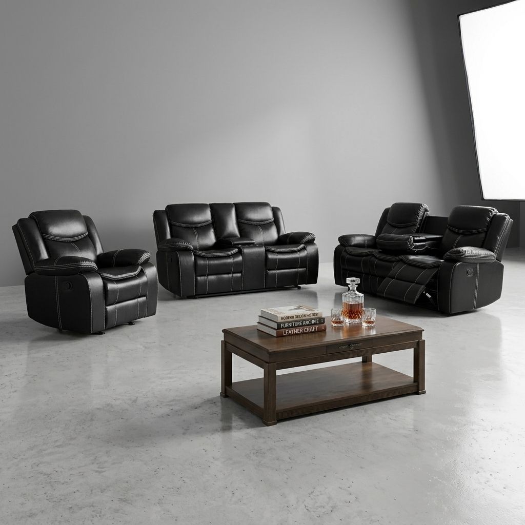 KC Furn - Paris Recliner Couch Set