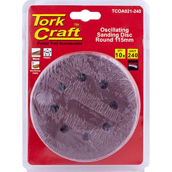 Oscilating Sandpaper A/O 115Mm 10Pc  Round 240Grit