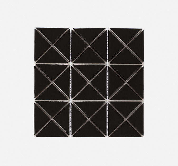 Mosaic Porcelain - Black Triangles - 274x274 (per sheet)