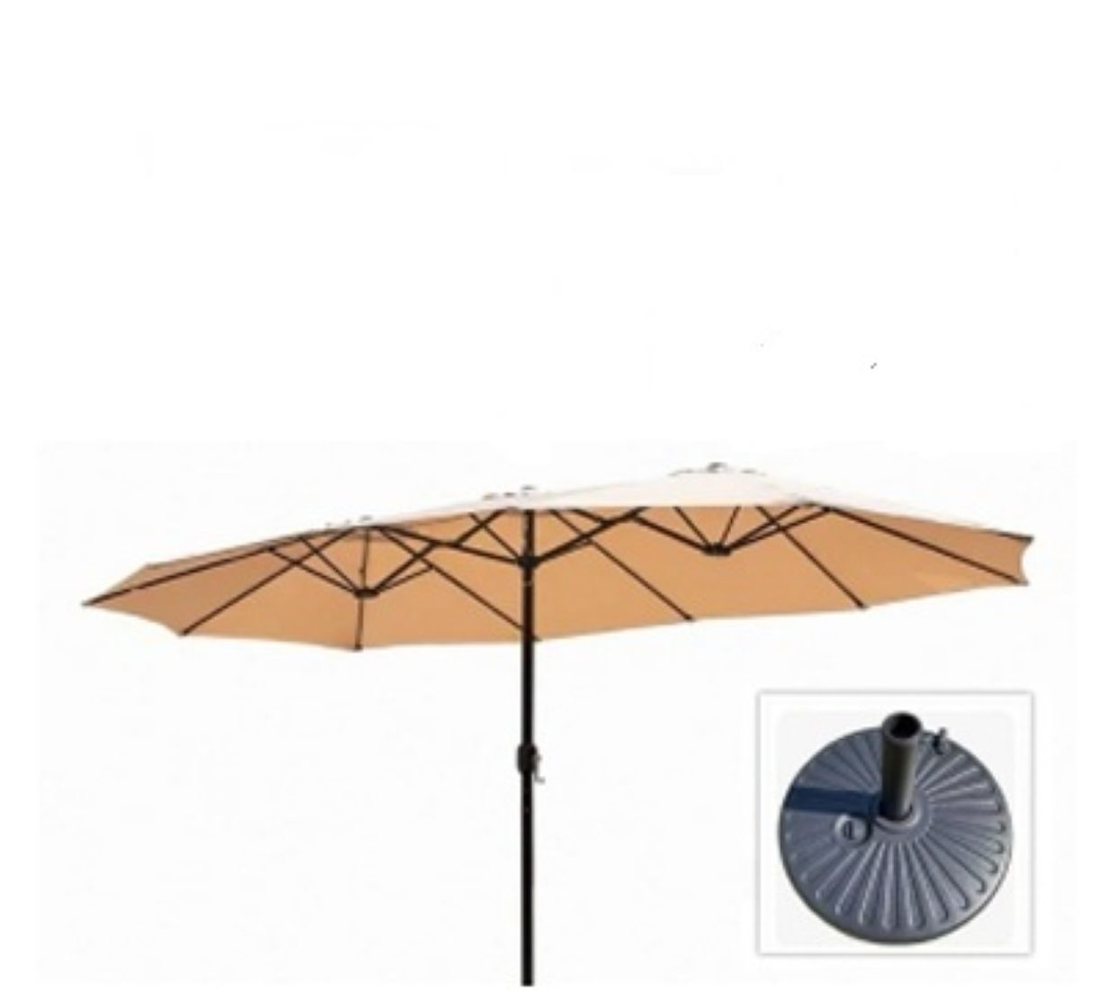 Deluxe Outdoor Patio Umbrella with Weighted Base