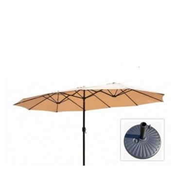 Deluxe Outdoor Patio Umbrella with Weighted Base