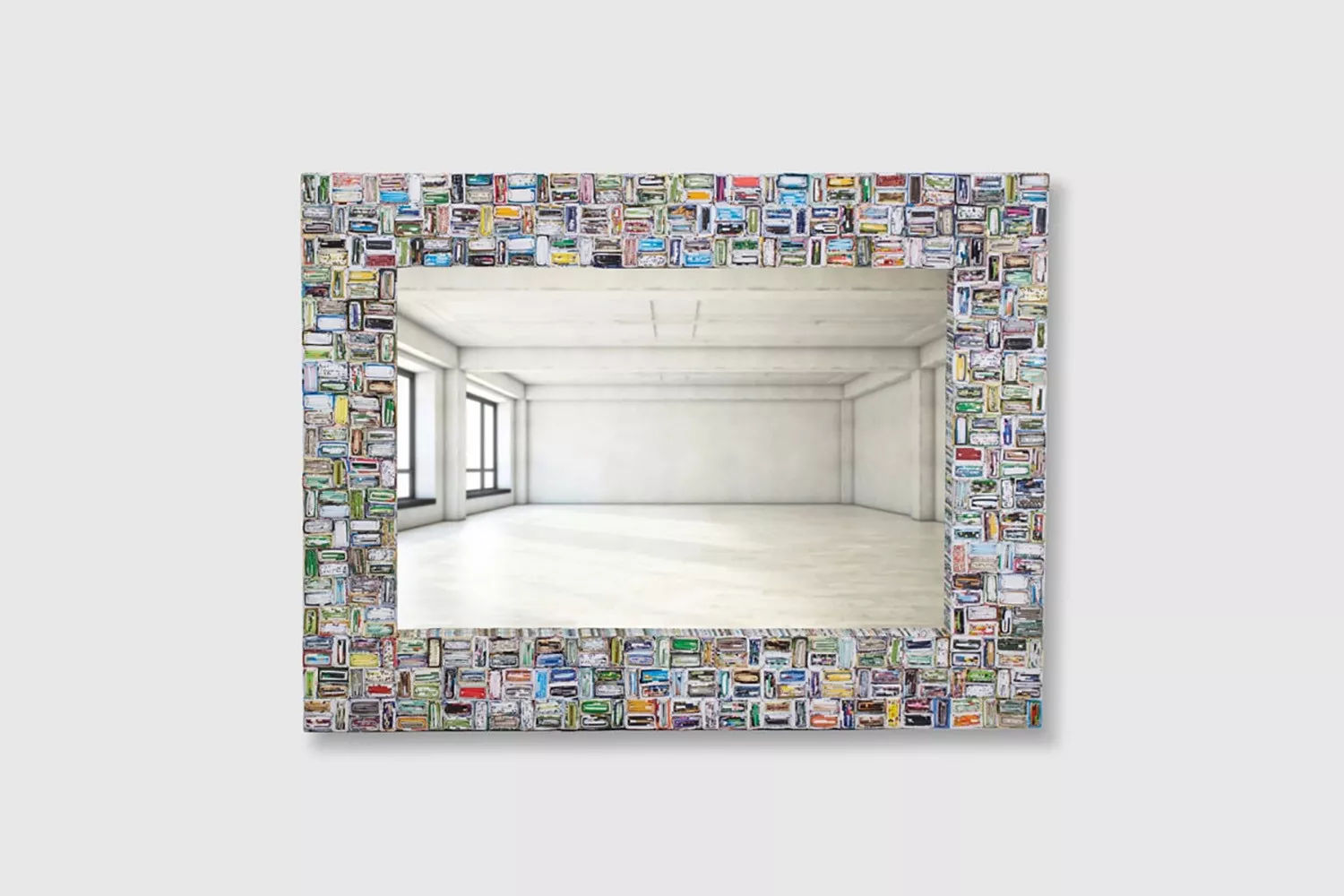 Paper Art Framed Mirror - Colour