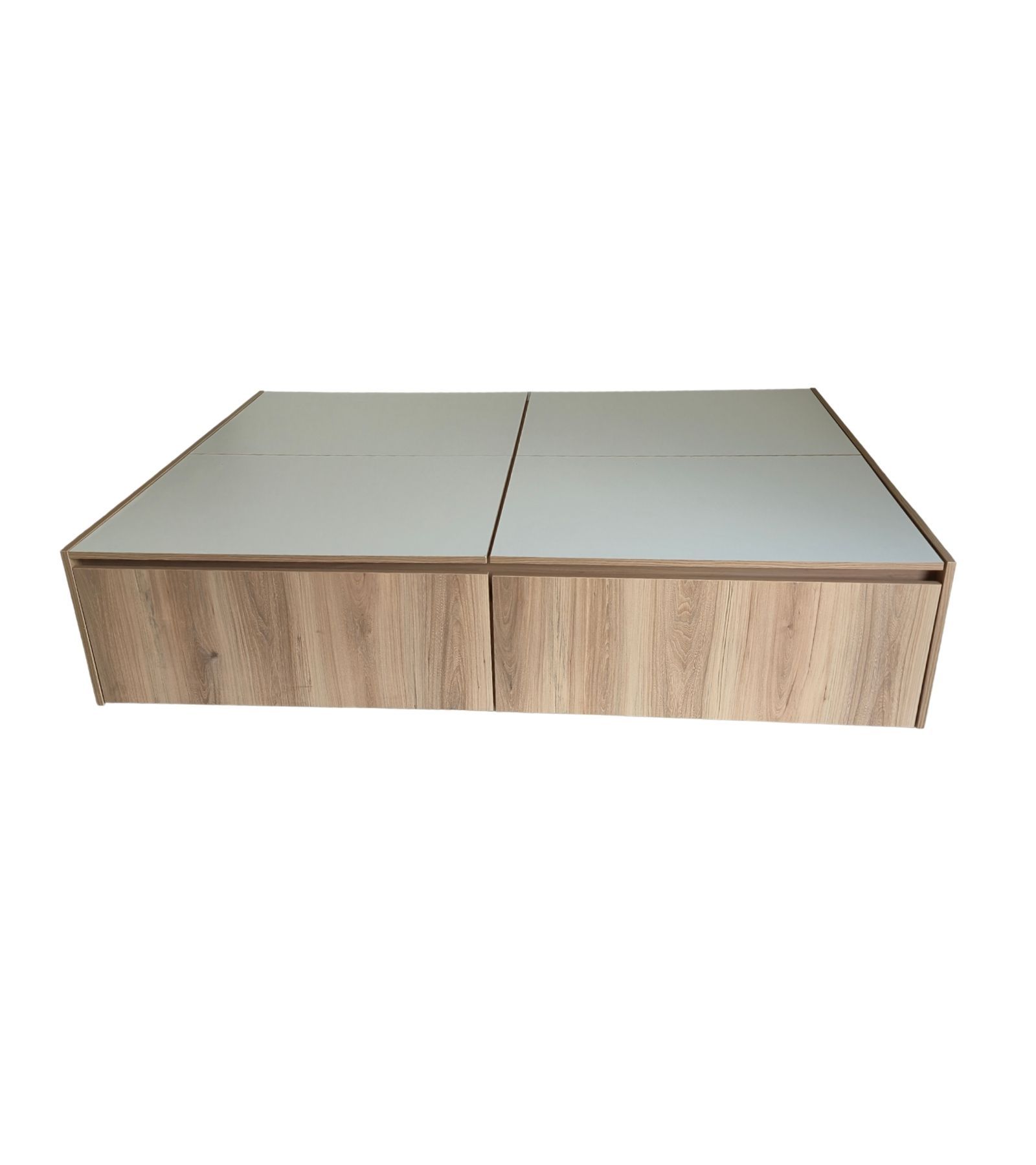 Modena Double Bed Base with Storage - Sahara