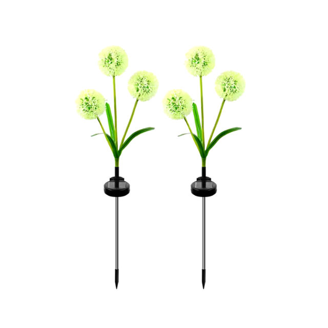 2 Pack Dandelion Solar Decorative Light Outdoor Garden Patio Multicolor