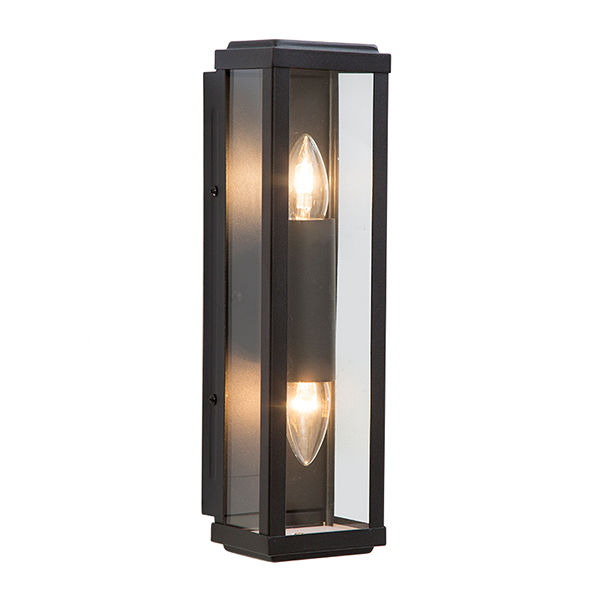 The Lighting Warehouse - Dunkeld Outdoor Wall 2 Light Black