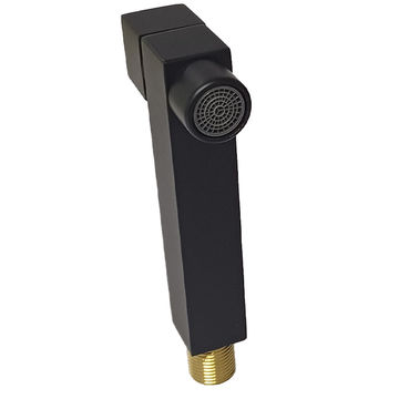Riova Square Spout With Valve Brass- Black