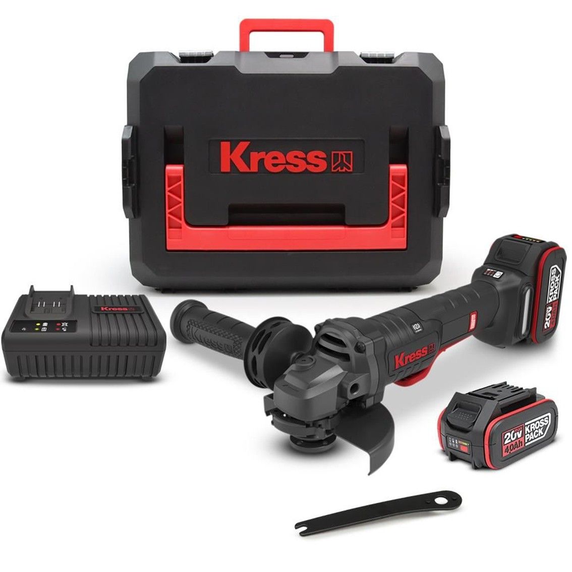 KRESS Grinder BL 3 speed with paddle switch 20V KIT