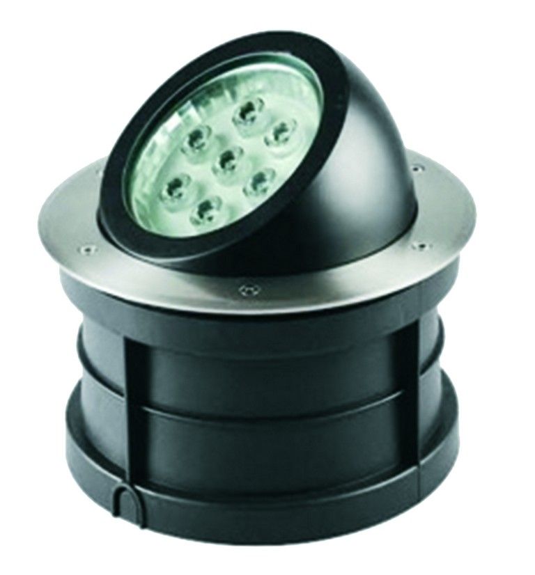 230VAC 18W Tilt Cool White Inground LED SS Light Round