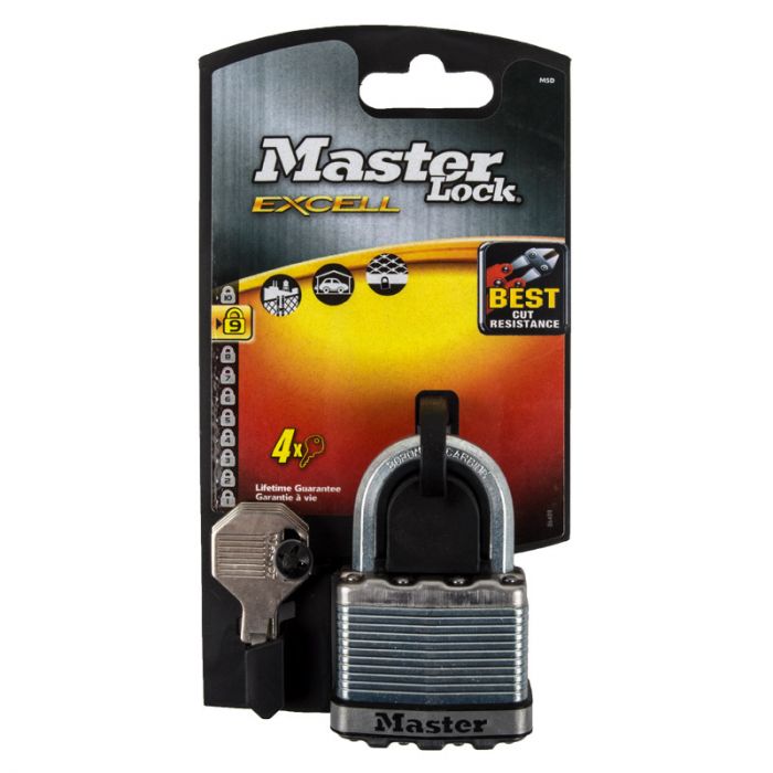 Master Lock Excell Laminated 50mm Padlock - 38mm Shackle