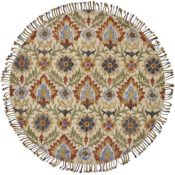 Abelia Transitional Floral Golden Olive Round