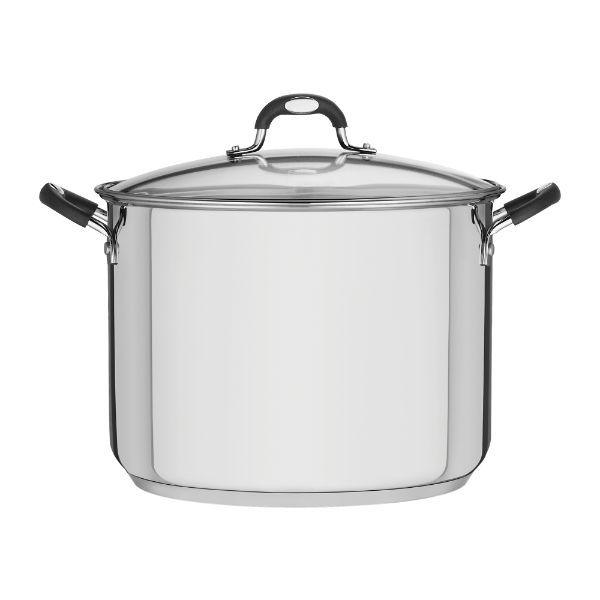 Tramontina 15.2Lt 30cm Tri-Ply Stainless Steel Stock Pot with Glass Lid