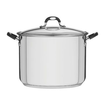 Tramontina 15.2Lt 30cm Tri-Ply Stainless Steel Stock Pot with Glass Lid