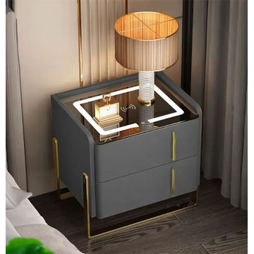 Alice Smart Bedside Pedestal-Grey