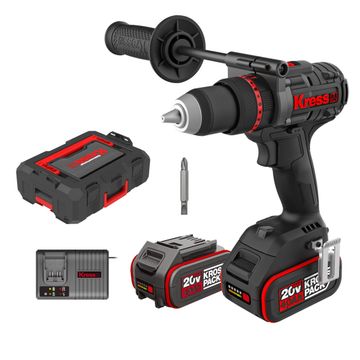 KRESS Hammer Drill BL 13mm 150Nm 20V Kit