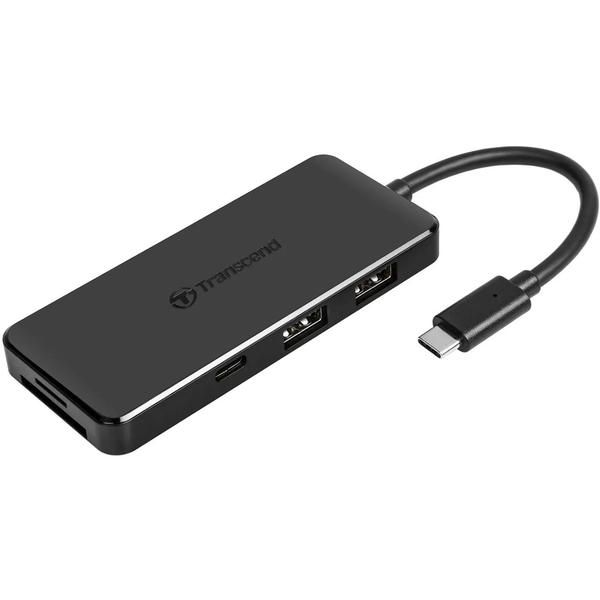 Transcend Ts-Hub5C Usb Type C Hub 2 X Usb 3.1 Gen 2 Type A 1 X Usb Type C Port 1 X Usb Type C Pd Port And Sd & Microsd Reader