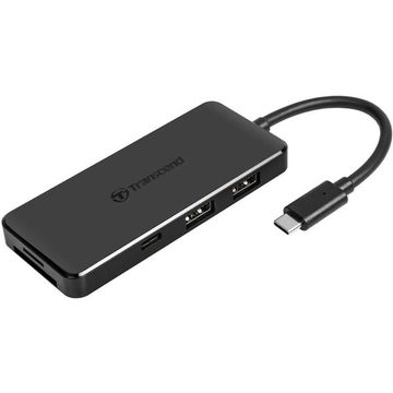 Transcend Ts-Hub5C Usb Type C Hub 2 X Usb 3.1 Gen 2 Type A 1 X Usb Type C Port 1 X Usb Type C Pd Port And Sd & Microsd Reader
