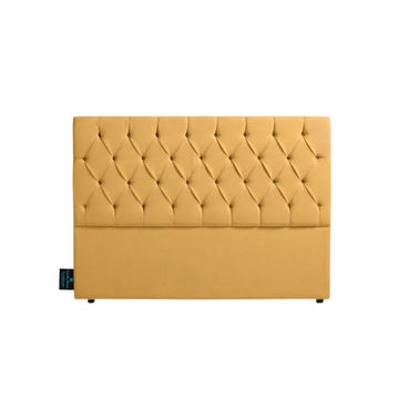 Alia Deep Buttoned Headboboard-Yellow  - King
