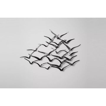 3D Wall Art – Flock of Birds Contemporary Metal Wall Décor