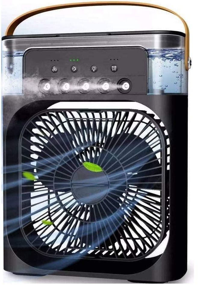 Portable Air Conditioner Fan, Mini Evaporative Air Cooler with 7 Colors LED