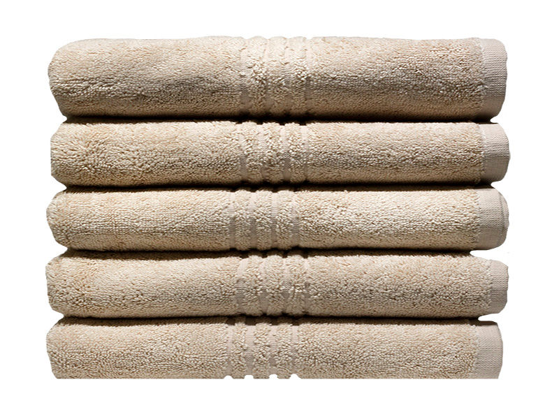 Bunty's Hotel Collection 600GSM 50x90cms Hand Towels - 05 Pc Pack - Tapioca