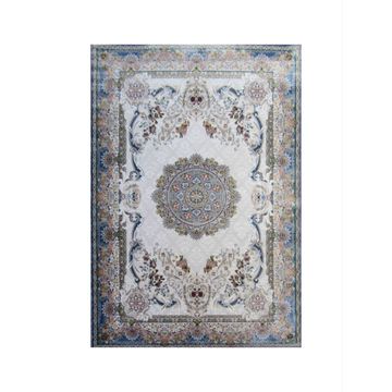 BK Carpets & Rugs -Persian  Inspired Premium Medallion Rug - 2m x 2,9m -  Light Grey  & Blue