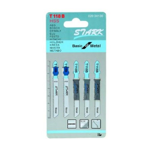 Jigsaw Blade Set 5 Piece For Metal