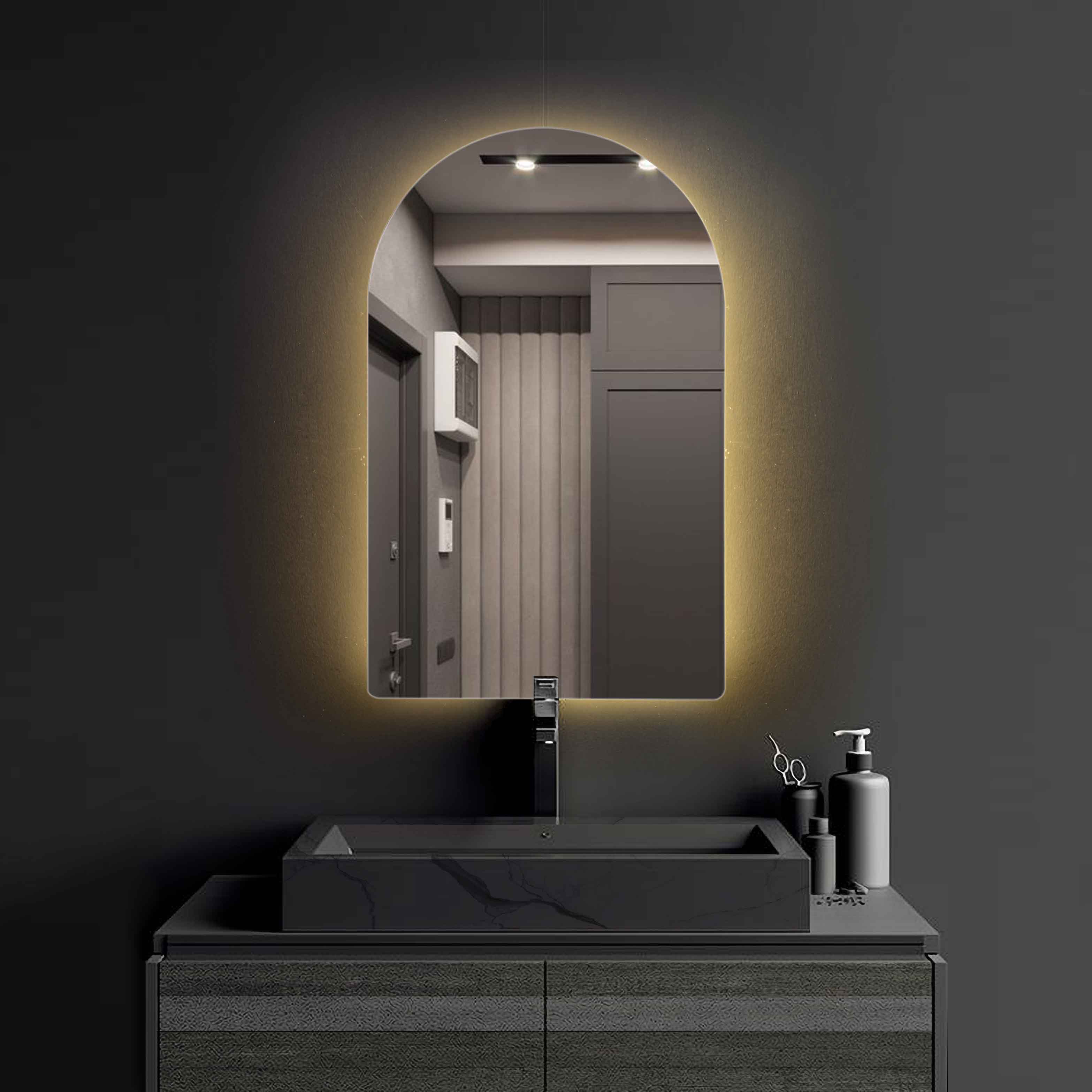 Paramount Mirrors & Prints - Crescent Frameless LED Mirror