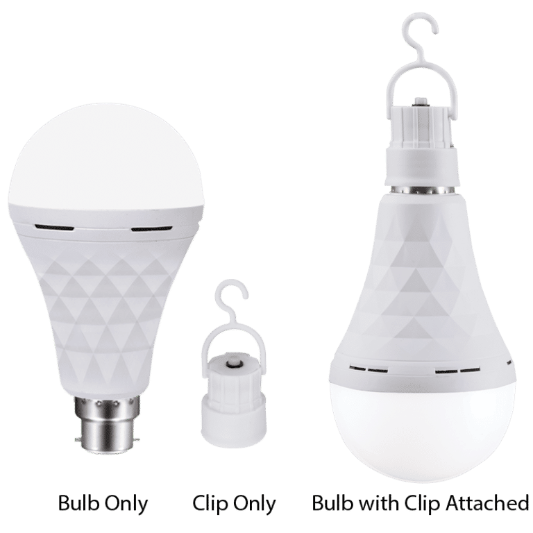 A80 LED Emergency Rechargeable Bulb     With Clip and Switch