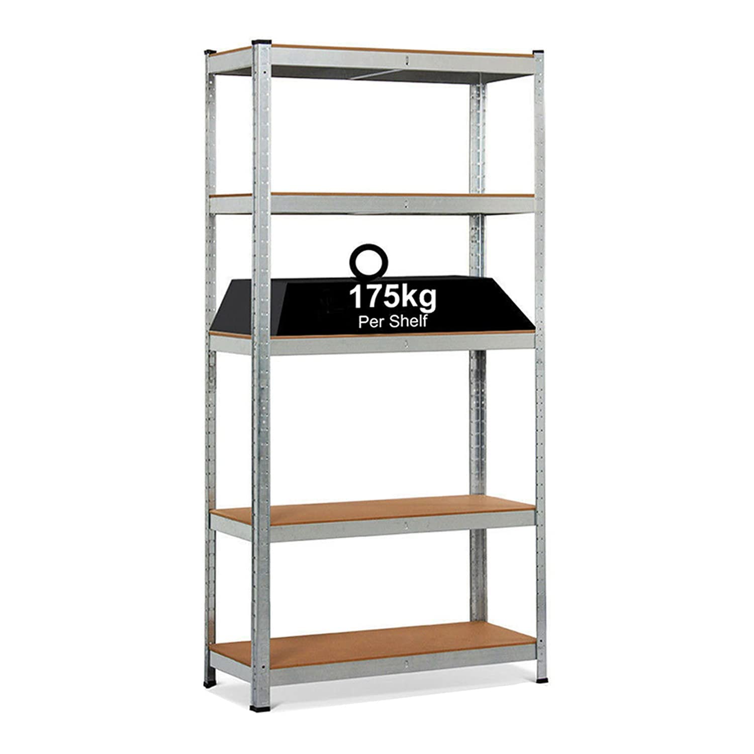 5 Tier Shelf - Galvanized Steel - 180 x 90 x 30 cm