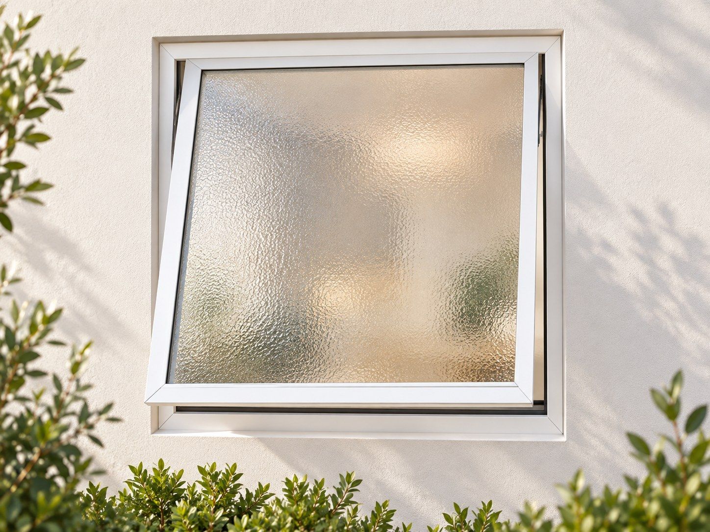 Kenzo Premium Top-Hung Aluminium Window - White, 600 600 mm, Single Opener, Obscure Safety Glass