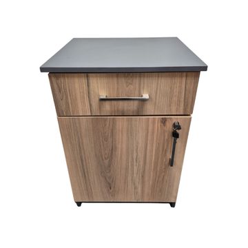 Cambridge 1 Door, 1 Drawer Pedestal - Sahara & Storm Grey
