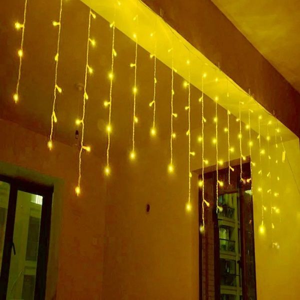 3m Warm White LED Fairy Curtain Light With Tail Plug Extension - ZYF-D97