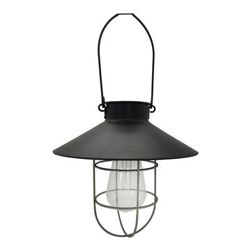 Eurolux - Solar - Large Hanging Cage - Lantern - Black