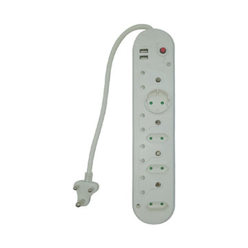 8 Way Multiplug with 2 x USB Ports (ES8MPUSB)