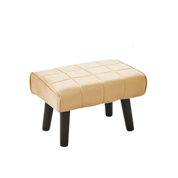 Betty Small Foot Stool Ottoman/ Modern Accent Step Stool Seat - Light Brown